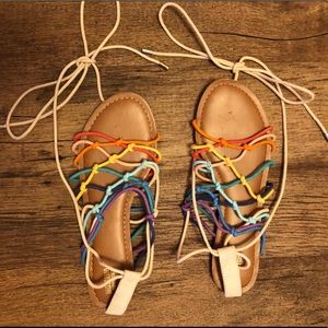 Mossimo Supply Co. Gently Worn Rainbow Sandals